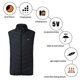 thumbnail image 4 of Chaleco eléctrico para hombre Chaqueta calefactable Usb Winter Body Warmer Gilet Coat - Negro 3XL Kuyhfg Bienvenido a Kuyhfg, 4 of 5