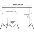 thumbnail image 3 of EMART 10×20ft Heavy Duty Adjustable Backdrop Stand Kit, Professional Background Support System for Studio, Wedding, Photography, 3 of 7