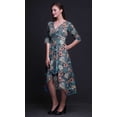 thumbnail image 4 of Bimba Robe Asymétrique en Coton Bleu Pivoine & Buttercup à Fleurs pour Femmes avec Poches Robe Midi Décontractée-X-Grand, 4 of 4