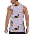 thumbnail image 3 of Fotbe German Shepherd Dog Pattern Men's Quick Dry Workout Tank Top Gym Muscle Tee Fitness Bodybuilding Sleeveless T Shirt Breathable Workout Shirt-X-Large, 3 of 9