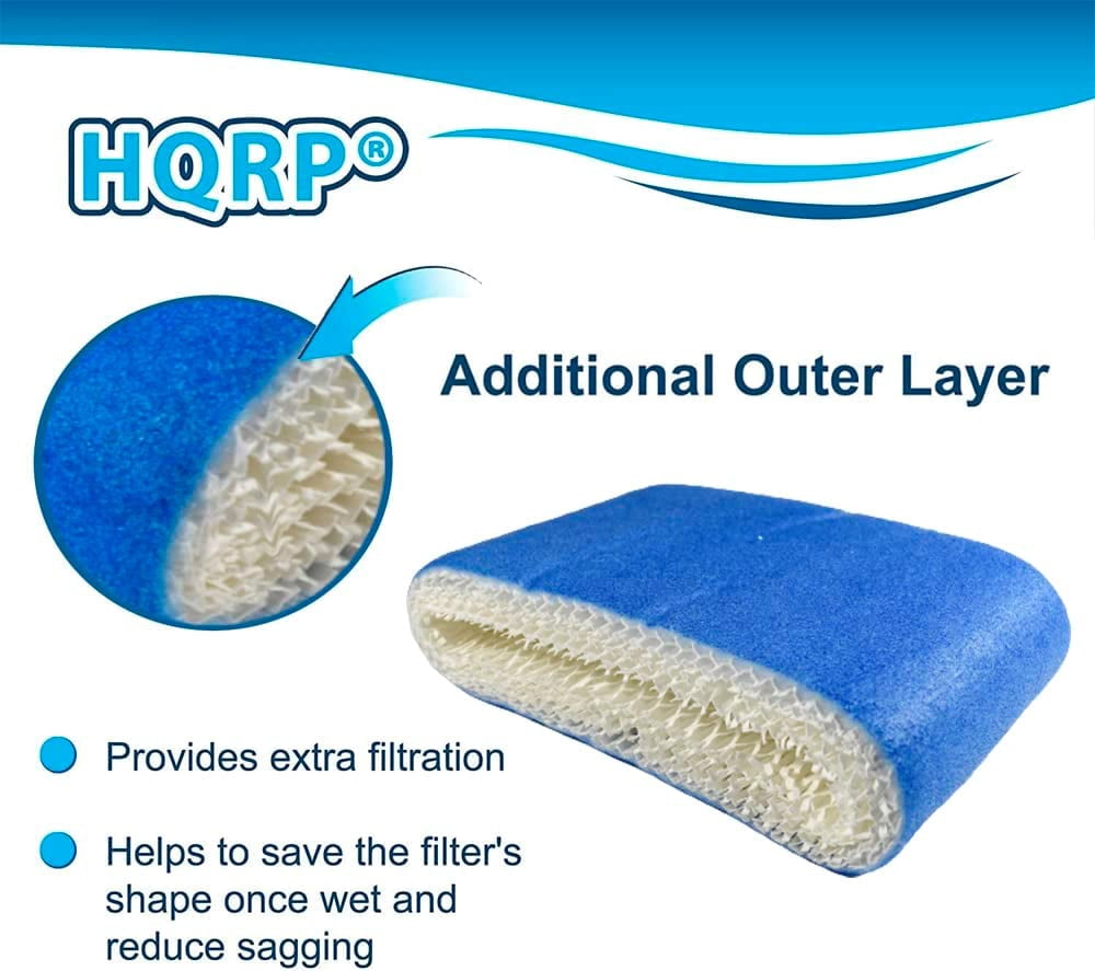 HQRP 3-Pack Wick Filter Compatible with Duracraft DCM-200 DH-890 DH-890C DCM-891B DCM-891S Humidifiers, HC-888 HC-888N Filter C