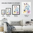 thumbnail image 3 of Artery8 Colourful Horse Head Portrait Modern Watercolour Living Room Large Wall Art Poster Print Thick Paper 18X24 Inch, 3 of 5
