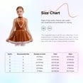 thumbnail image 7 of Doomiva Kids Girls Christmas Dance Dress Xmas Gingerbread Man Roleplay Dress Up Ballet Velvet Dance Tutu Dress Party Brown 14, 7 of 7