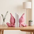 thumbnail image 5 of 2 Pcs Yoga Hippo Bookends, Black Handstand Hippopotamus Book Ends, Decorative Bookends for Shelves, Rustic Animal Book Shelf Decor for Home Office, 5 of 6