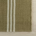 thumbnail image 4 of Rugs USA Hawthorn Striped Wool Area Rug, 5' x 8', Hawthorn Olive Green, 4 of 8