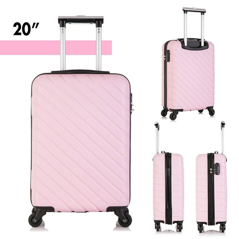 4 Piece Hardshell Luggage Sets Travel Suitcase Carry On Luggage