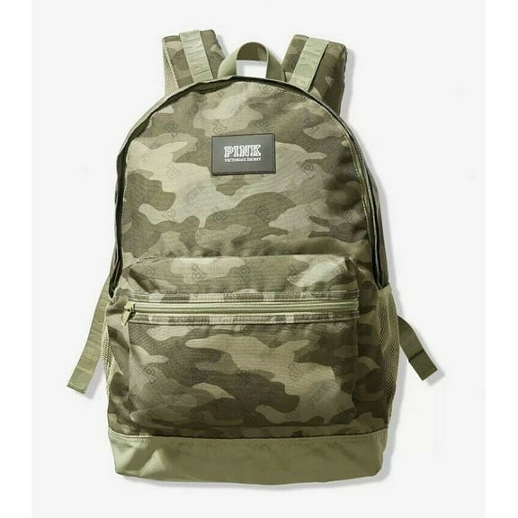 VICTORIA'S SECRET PINK CAMPUS BACKPACK CAMO PRINT GREEN NWT