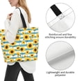 thumbnail image 3 of Fotbe White Blue Striped Sunflower Bolsa Tote Estética de Lona con Estampado para Mujer - Bolsa Reutilizable de Hombro Casual para Vacaciones, Compras, Trabajo y Gimnasio, 3 of 8