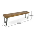 thumbnail image 5 of Noble House Jane 63" Wood Top Patio Dining Bench in Teak, 5 of 6