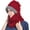 Red, variant on Fleece Balaclava Women Winter Face Mask Windproof Face Cover Beanie Soft Hooded Scarf Neck Warmer Ski Snow Gear Pullover Hat