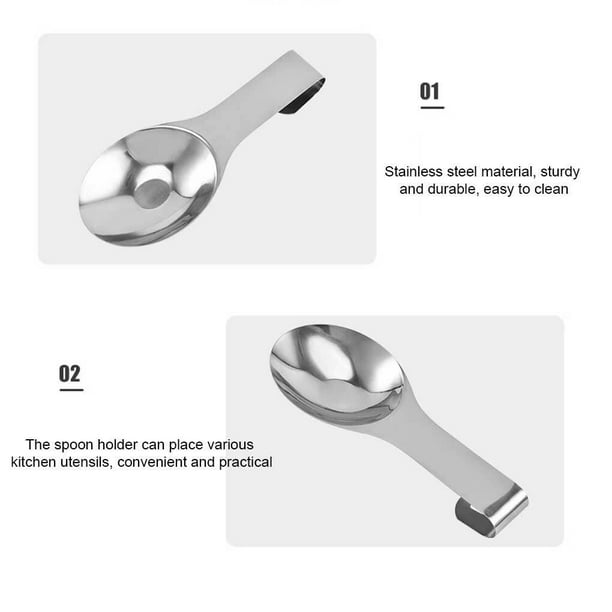 destyer Stainless Steel Spoon Short Handle Sugar Salt Spice Hook Tail