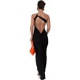thumbnail image 3 of Vestido largo sexy con tirantes finos y espalda descubierta para mujer, vestido de fiesta ajustado con cordones, vestido Halter de noche para discoteca, 3 of 5