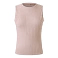 thumbnail image 5 of Women Summer Tops Women Fashion Casual Sleeveless Top Casual Knit Shirt Vest Round Neck Splice Tanks Top Dress Womens Business Tops for 3x for Dressy Camisole Crop Pink XL, 5 of 8