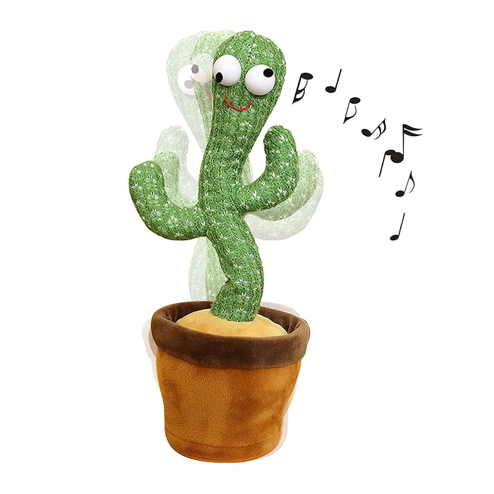 Recording Light up Talking Dancing Cactus Plush Toy Electronic Shake Kids Gift