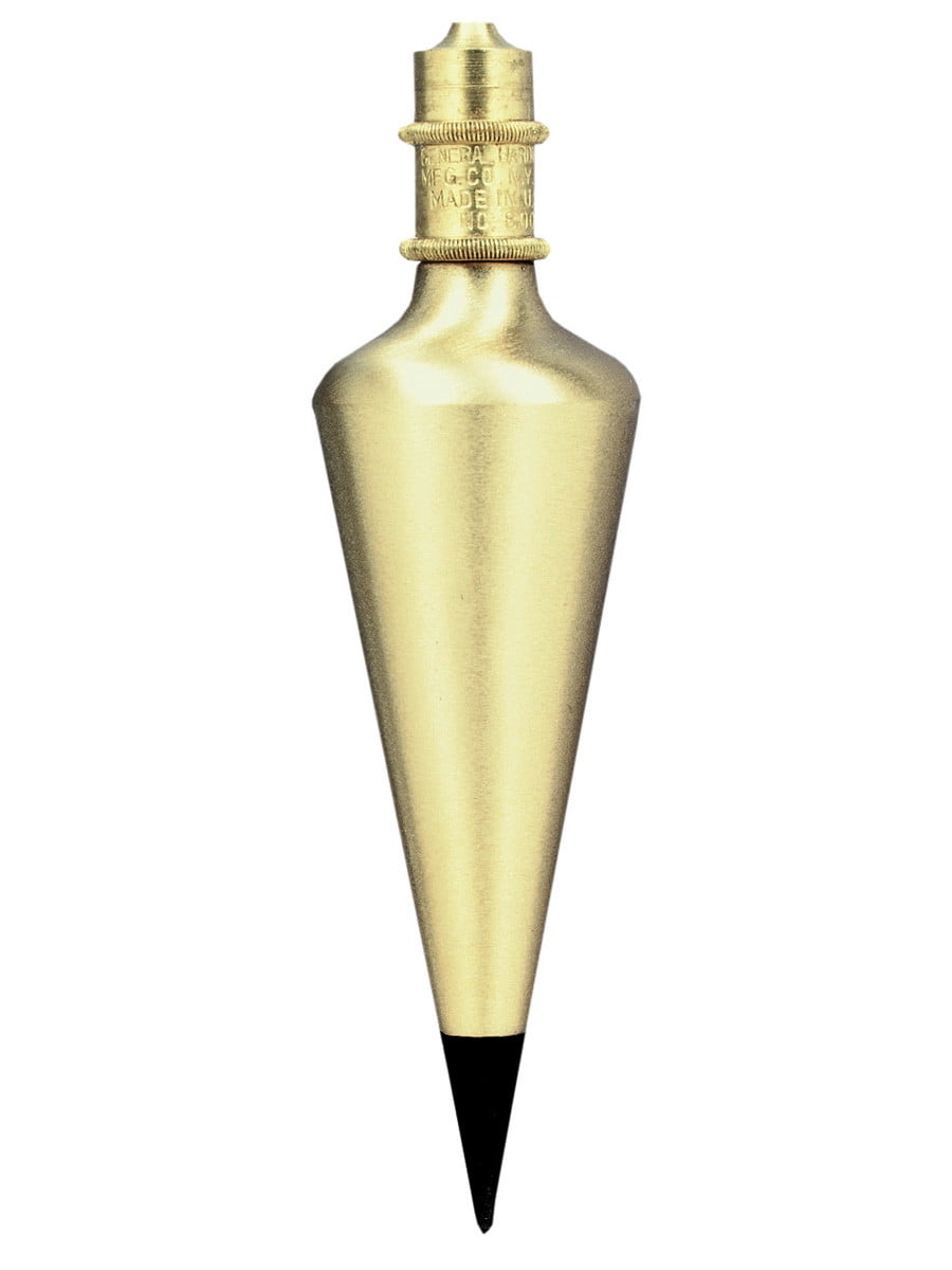 General Tools 80012 Brass Plumb Bob, 12 Ounce