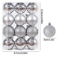 thumbnail image 4 of Christmas Decorations Decorative Balls 24PCS Christmas Tree Ornament Pendant Party Supplies Tree Hanging Plastic Ball 3cm/1.18in Gifts, 4 of 6