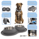 thumbnail image 2 of KE WOOW doble Plato de Acero inoxidable 1150 ml c/u Tapete de silicon doble Plato para perro Color gris, 2 of 9