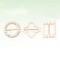 thumbnail image 4 of CIMAXIC 6PC Pearl Rhinestone Belt Buckle Silk Scarf Buckle Knot Buttons Multicolor Plastic Tee Shirt Clips for Party Decor, 4 of 4