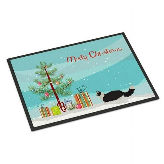 Carolines Treasures CK4660JMAT 24 x 36 in. Napoleon No.2 Cat Merry Christmas Indoor or Outdoor Mat