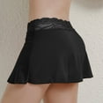 thumbnail image 4 of Ticikt Fashion Midi Skirt Half Slips for Women Underskirt Short Lace Trim Above Knee Half Slip,Color:Black, 4 of 8