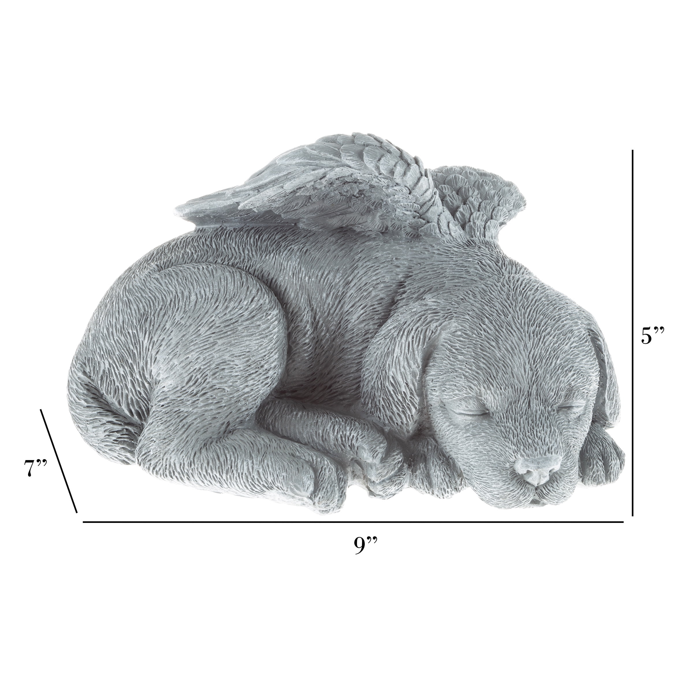 Pure Garden Dog Memorial Stone - Sleeping Angel Puppy Keepsake Sculpture