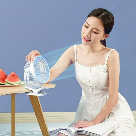 

Yoslce Portable Fan Clip On - Usb Rechargeable With Strong Airflow Adjus-Table Tilt Personal Quiet For Bedroom