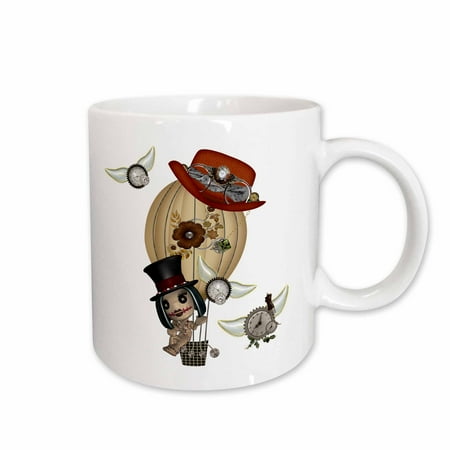 

3dRose Gothic Laveau Hot Air Balloon Steampunk Art Ceramic Mug 15-ounce