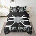 thumbnail image 2 of Full Comforter Set - 7 Pieces Hockey Bedding Sets Full Bed in a Bag with Reversible Winter Sports Bed Set,Comforter, Sheets, Pillowcases & Shams,Los Angeles, 2 of 5
