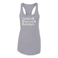 thumbnail image 2 of Wild Bobby, Jadon & Marcus & Bukayo, Sports, Women Racerback Tank Top, Heather Grey, Small, 2 of 5