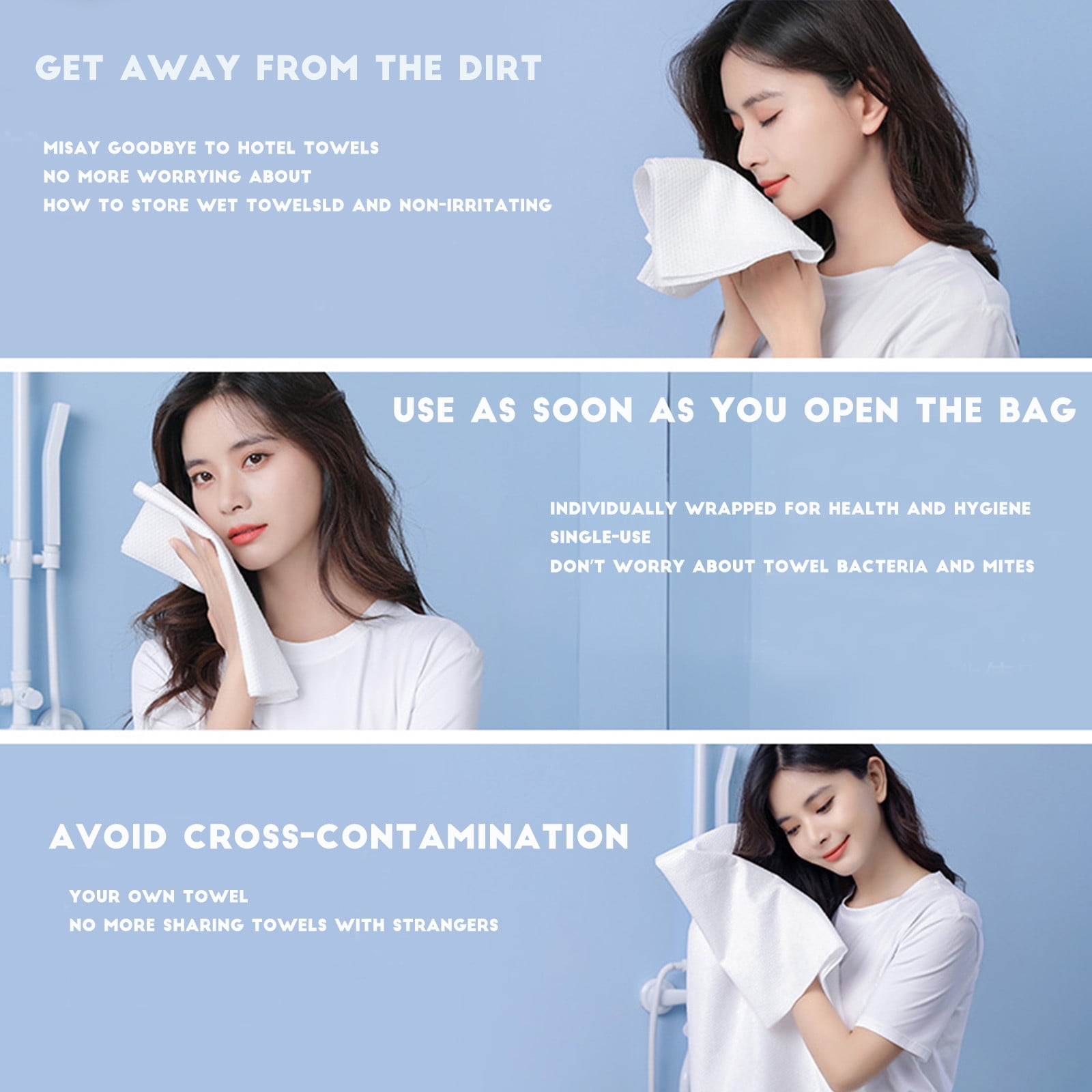 Lot De 22 Serviettes Compressées Jetables - 40x25 Cm Déplié - 100% Coton - Voyage, Camping, Sport - Réutilisables