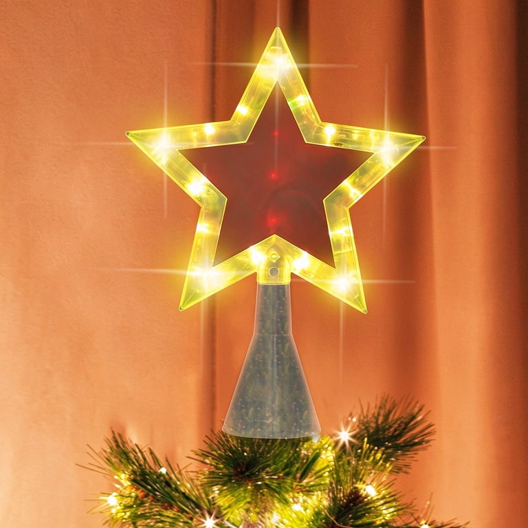 Colorful Musical Christmas Star Tree Topper Light, Decorative Holiday ...