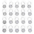 thumbnail image 3 of 20pcs Round Numbered Tags Stainless Steel Number 1-20 Tags Metal Key Tags, 3 of 8