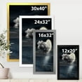 thumbnail image 4 of Designart 'Full Moon Night in Cloudy Sky VI' Nautical & Coastal Framed Art Print, 4 of 4