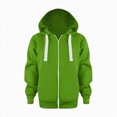 thumbnail image 2 of UAYOTSE Boys Hoodie Sweatshirt Full Zip Up Casual Long Sleeve Solid Jacket Kids Lightweight Outwear,Sizes 6-7 Years, 2 of 5