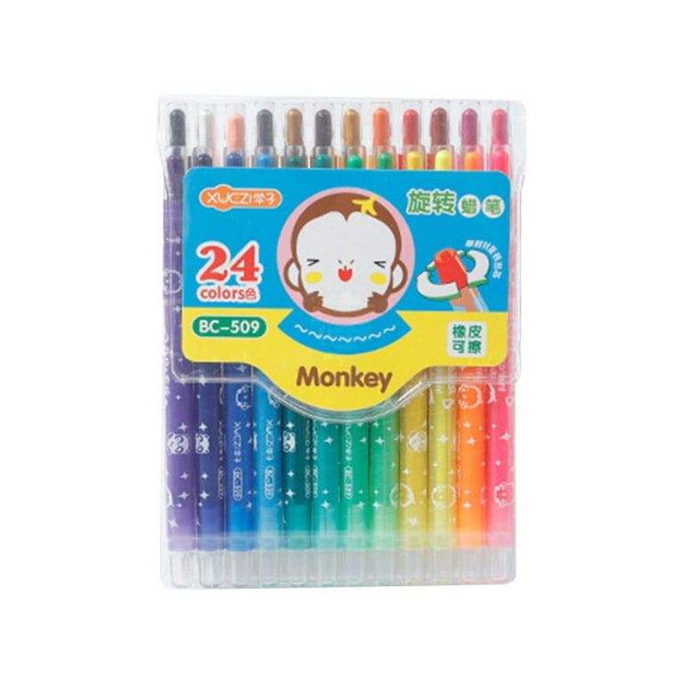 Expensive Pen Erasable Children's Rotating Crayon Environmental Protection Painting Pen Set Calligraphy Pens, Size: One size, Black