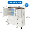 thumbnail image 5 of Uforic 4-Drawer Dresser with Doors & Storage Shelves, Wood Chest of Drawers Cabinet, White, 5 of 10