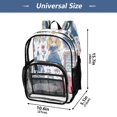thumbnail image 6 of Iauyy Clear Backpack Heavy Duty PVC Transparent Backpack for College Workplace, Blue Dress, 6 of 8