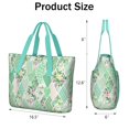 thumbnail image 3 of Tote Bag for Women - Pioneer Flower Shoulder Bag - Large Utility Work Duffle Bag with Zipper Handbag for Travel, Work, Sprots, 3 of 5