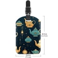 thumbnail image 6 of Square 2Pack PU Leather Vintage Teapot Cruise Luggage Tag with Privacy Cover and Name ID Tag for Travel Handbags Backpacks Luggage Tags, 6 of 6