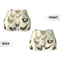thumbnail image 5 of Xecao Chicken Cartoon Print Workout Shorts for Women Soft Smooth Gym Yoga Scrunch Active Tennis Workout Running Shorts, 5 of 9