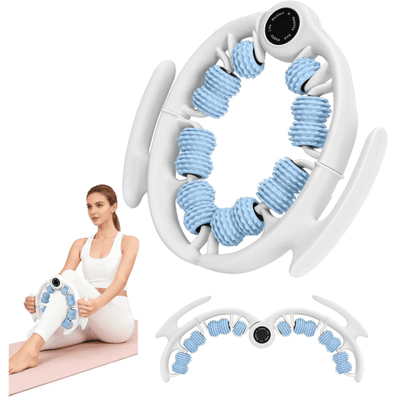 Cellulite Massage Roller with Detachable Roller Handles for Legs, Thighs, Buttocks, Body Muscle Relaxation and Circulation, Firm Pressure Massager Tool for Muscle Relief (Blue)