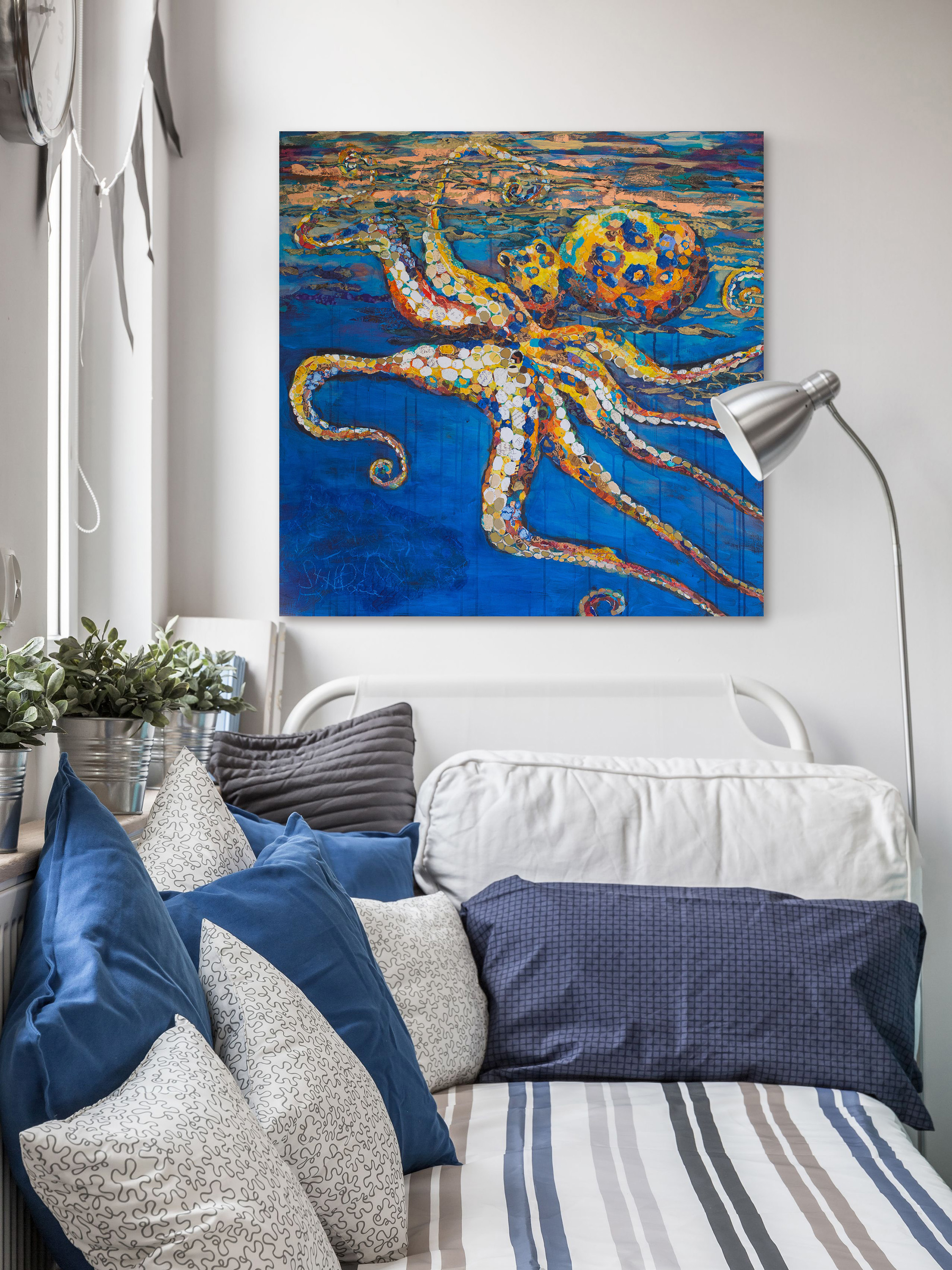 "Beneath the Sea" Painting Print on Wrapped Canvas