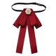 thumbnail image 5 of Pajarita de Señora Pre-atada con Banda Ajustable Pajarita Sólida Como Accesorio de Moda para Camisas Y Blusas Adecuada para Uso Profesional Y Festivo Rojo con borde azul, 5 of 9