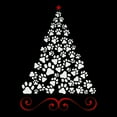 thumbnail image 2 of Paw Christmas Tree - Women's Word Art T-Shirt, 2 of 2