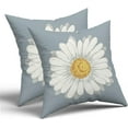 thumbnail image 4 of Spring Summer Pillow Covers 18X18 in Blue Daisy Floral Couch Pillow Cases Set of 2 Flower Bloom Farmhouse Throw Pillows Spring Decor for Room Bedroom Cushion Outdoor, 4 of 6