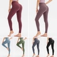 thumbnail image 4 of Women Fleece Legging Pocket Quick Dry High Waisted Sport Running, 4 of 8