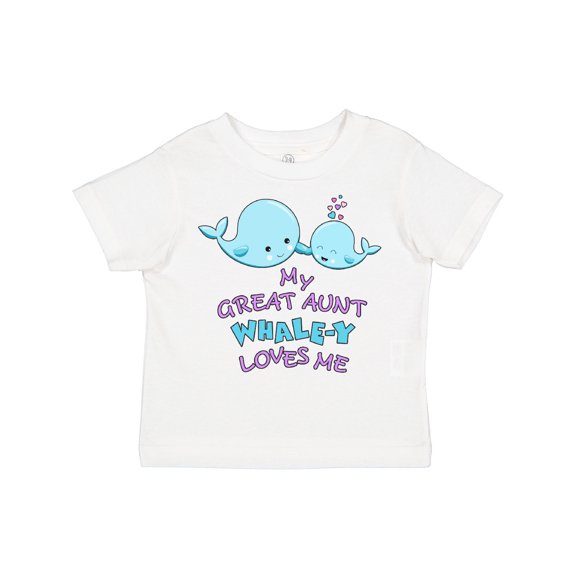 Inktastic My Great Aunt Whale-y Loves Me Boys or Girls Toddler T-Shirt