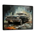 thumbnail image 2 of Designart "Abstract Retro Vehicle Energy II" Car Vintage Floater Framed Wall Art Living Room, 2 of 5