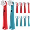 thumbnail image 1 of wqlpp-Replacement Brush Heads Compatible with Brusheez Kids' Electric Toothbrush, Toothbrush Head Refill, 5 Pcs Red + 5 Pcs Blue, 1 of 4