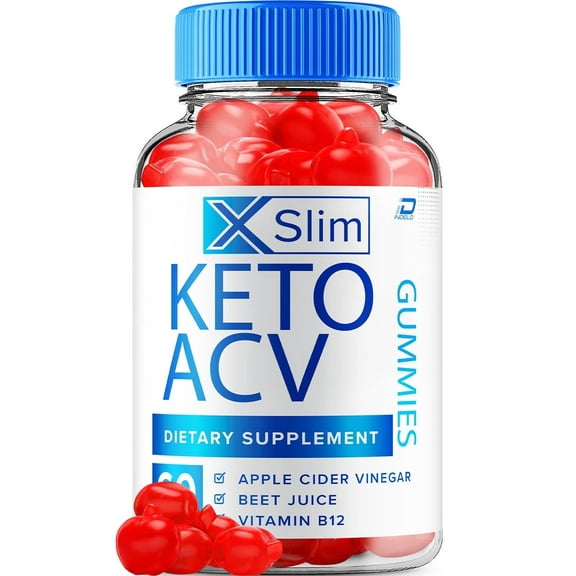 XSlim Gummies - XSlim Apple Cider Vinegar Gummy Supplement for Energy - XSlim Keto Gummies Dietary Supplement (60 Gummies)
